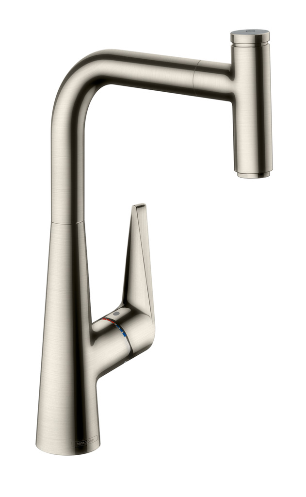 hansgrohe Spültisch-Einhebelmischer Talis Select S 300 edelstahl-optik, schwenkbarer, herausziehbarer Auslauf 150Grad-72821800