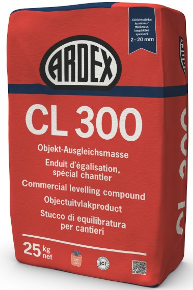 Ardex Ausgleichsmasse CL 300, selbstglättend, Schichtdicken von 2 - 20 mm, 25 kg-13540