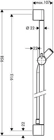 hansgrohe Unica Brausestange C mit Brauseschlauch-27610000
