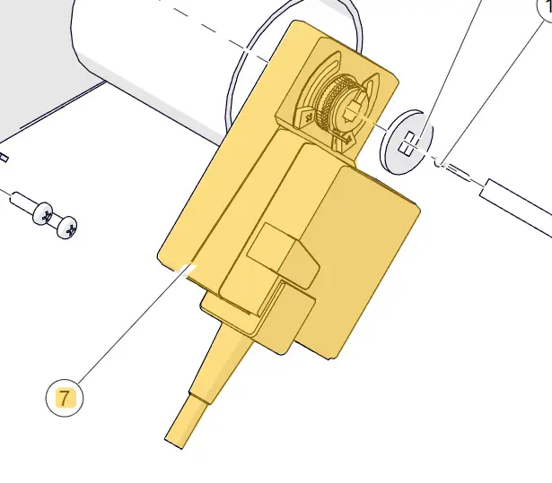 ETA Ersatzteil Stellmotor mit Kabel für Stückholzkessel 20-60 kW-001-4820-00-E ETA Ersatzteil Stellmotor mit Kabel für Stückholzkessel 20-60 kW-001-4820-00-E