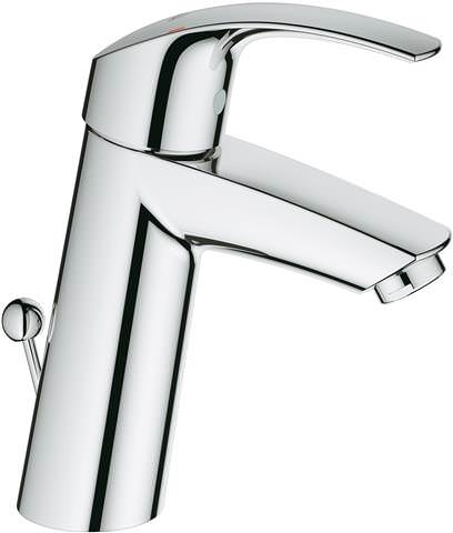 GROHE Waschtisch-Einhebelmischer Eurosmart chrom, M-Size, mit Ablaufgarnitur, mit Temperaturbegrenze-23322001