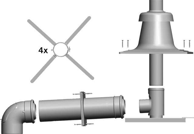 Wolf Anschluss-Set DN80/125 - C93x DN80 im Schacht,-2651497