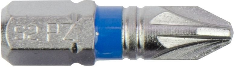 Projahn COLOR Bit für Kreuzschlitz-Schrauben PZ 6,3 [1/4"] DIN 3126 / ISO 1173, S2-Spezialstahl, vernickelt, 3er Pack-1711-03