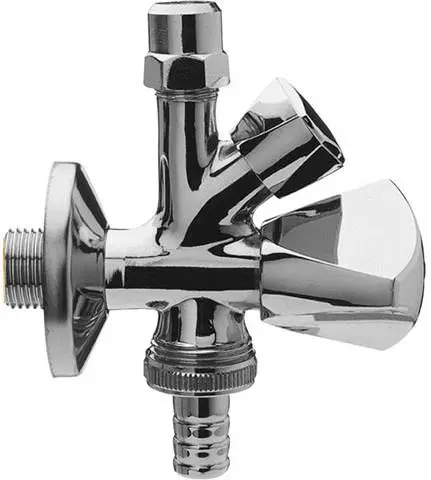 ASW Doppelspindel-Kombi-Eckventil Messing verchromt, 1/2"x10mmx3/4", mit Rückflussverhinderer