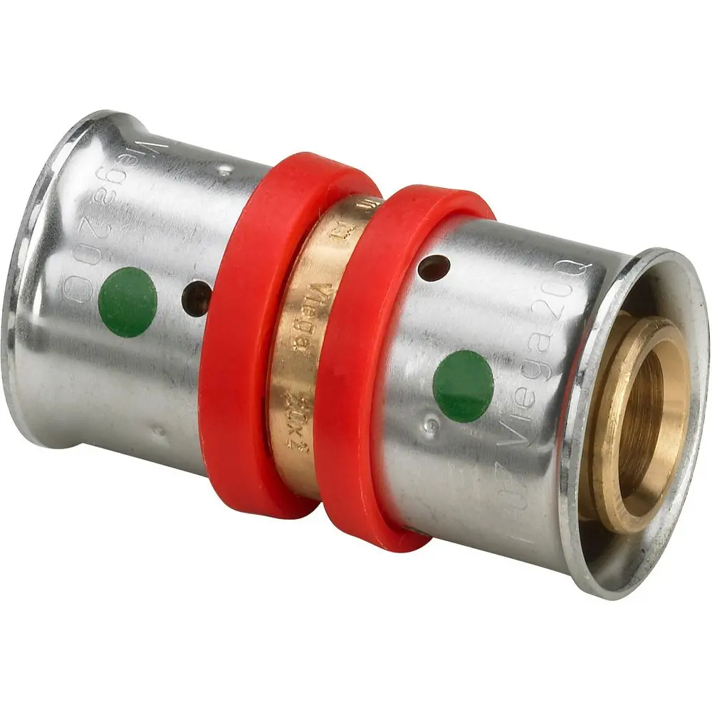 Viega Press-Kupplung Fonterra 1223 17 mm, Rotguss, mit SC-Contur-614706