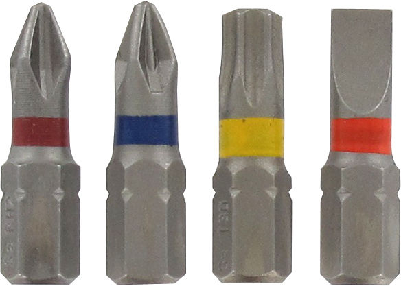 Triuso Bit-Set, 31-teilig, 30 Bits (PH, PZ, TX, Schlitz) und Adapter 60 mm mit Quick-Lock Gerät, Munition, Kugel, Waffe,