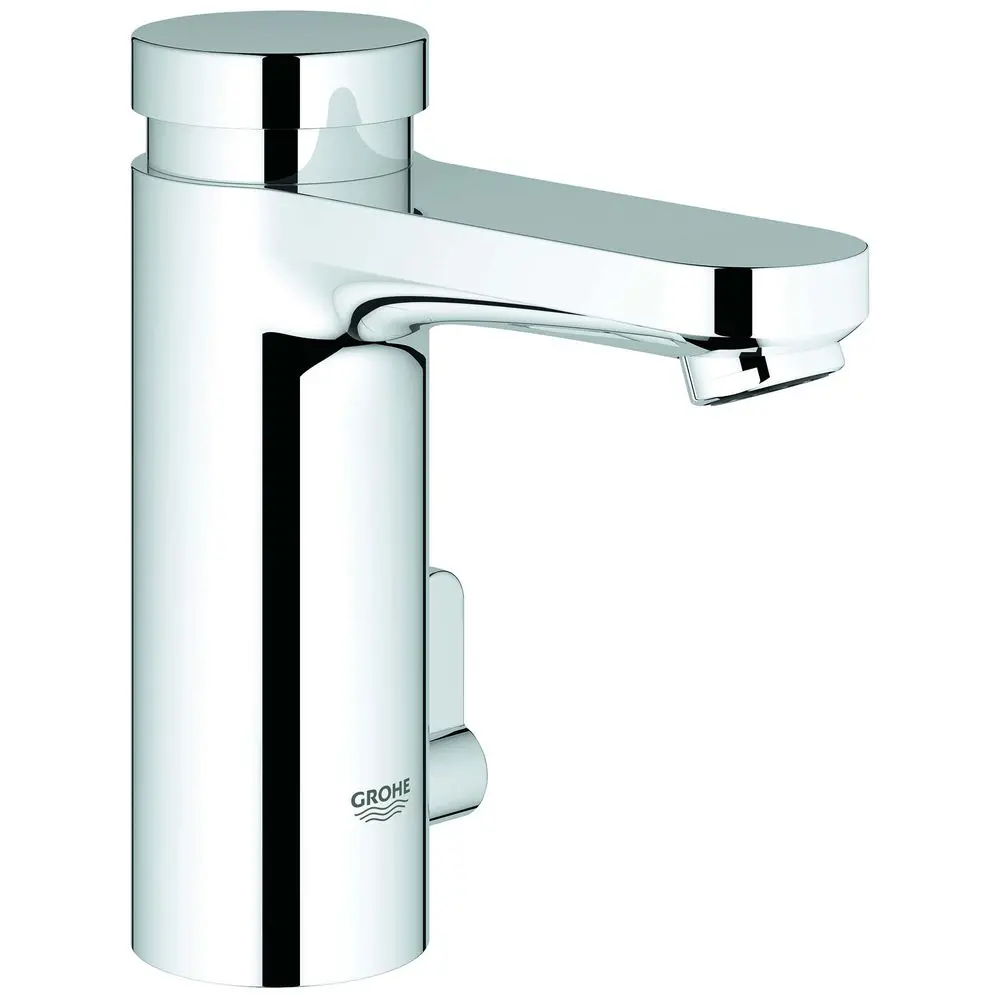 GROHE Waschtisch-Selbstschlussarmatur Eurosmart CT glatter, Körper, mit Mischung, Ablaufgarnitur, chrom-36317000