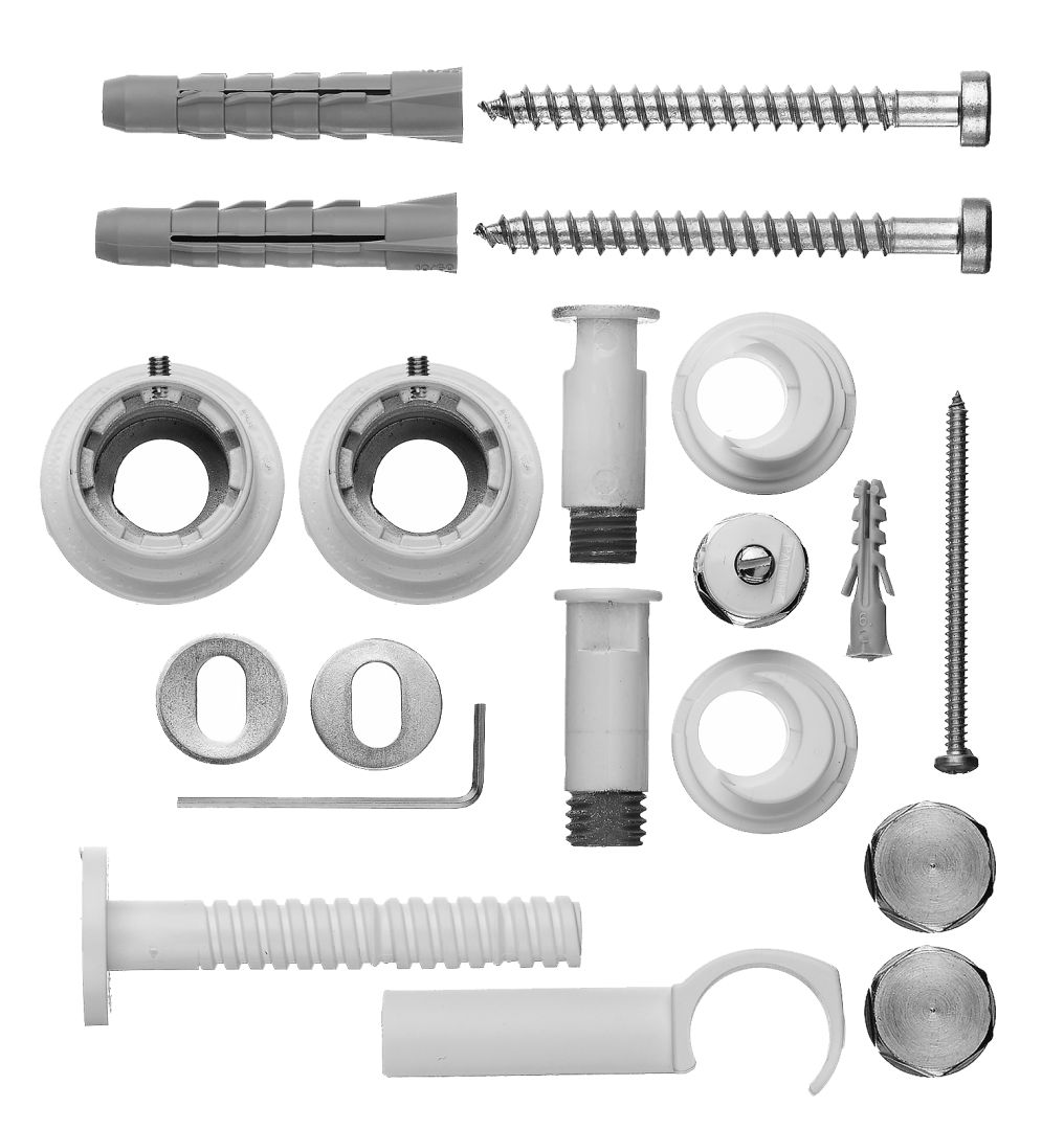 Dübel, Schrauben, Unterlegscheiben, Befestigungsmaterial, Montageset,