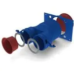 Kermi Ventilanschluss x-well 2 x Nennweite 75 mm - 125 mm, gerade-Y2202075006K