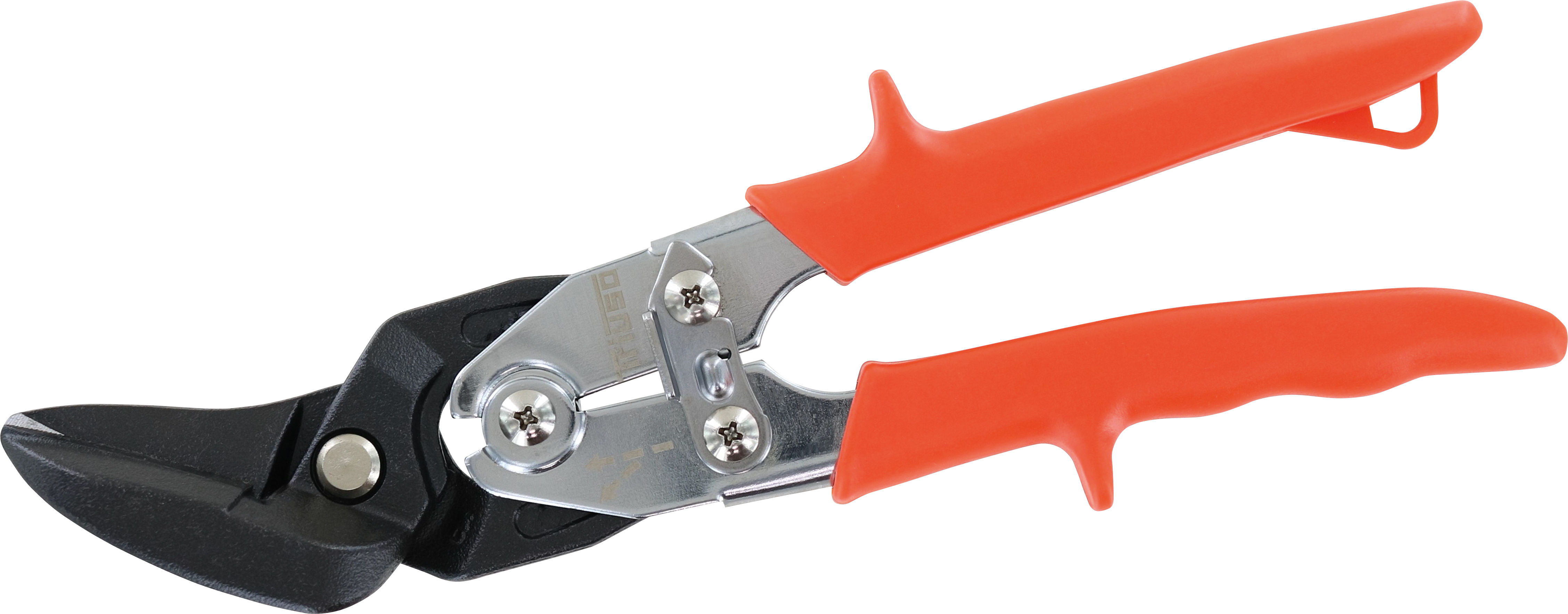 Triuso Figuren-Durchlaufschere Stahlblech bis 1,2 mm, Edelstahl bis 1,0 mm-41810L