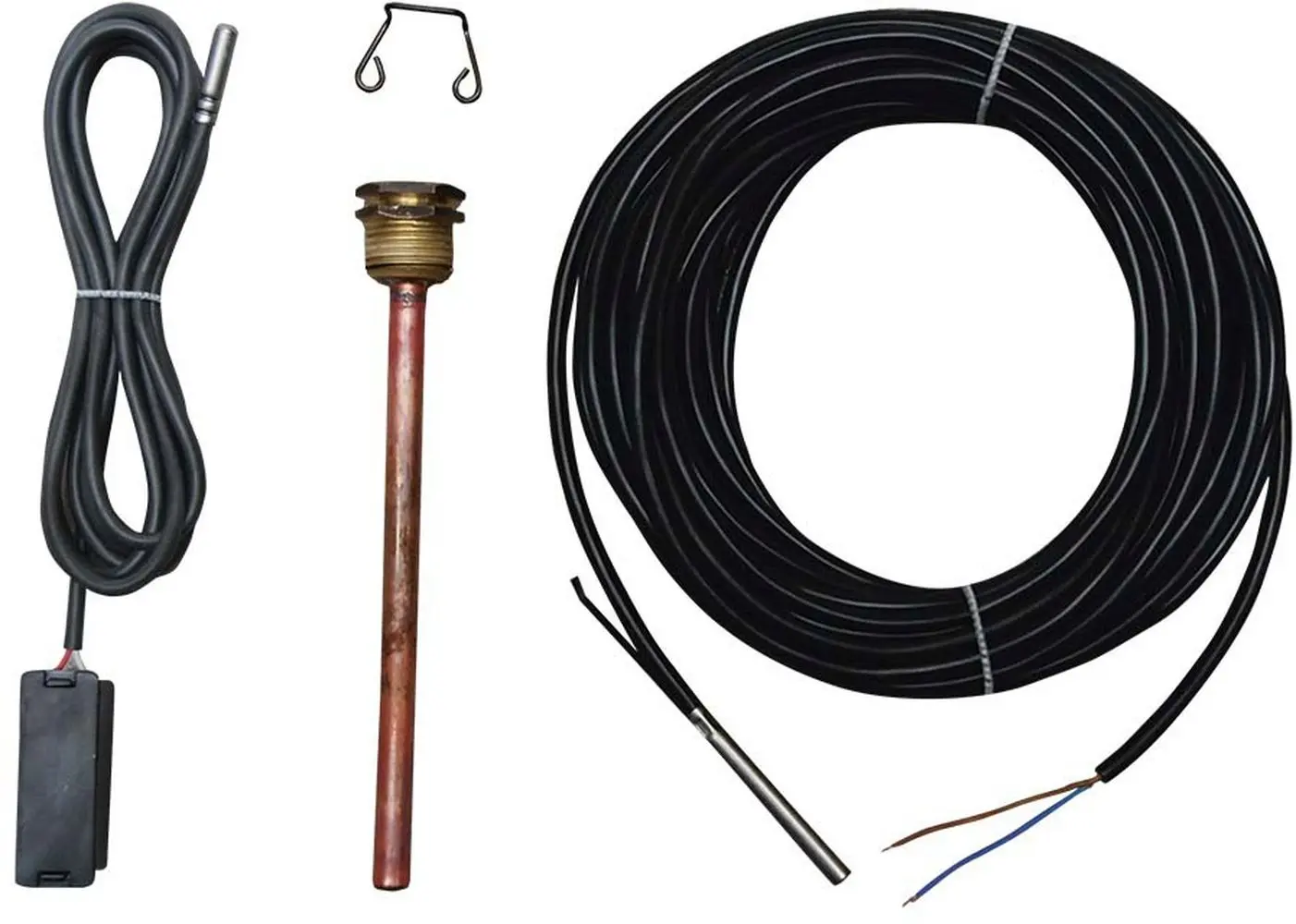 ETA Fühlerset Solar für SH, PE und HACK Pt1000 Tauchfühler 10m Kabel , Pt1000 Kollektorfühler 2m Si-19027-01 ETA Fühlerset Solar für SH, PE und HACK Pt1000 Tauchfühler 10m Kabel , Pt1000 Kollektorfühler 2m Si-19027-01