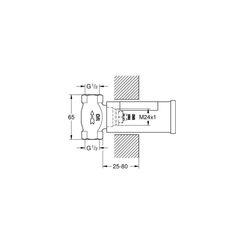 GROHE UP-Ventil Allure Brilliant 1/2", vormontiertes Oberteil -29800002