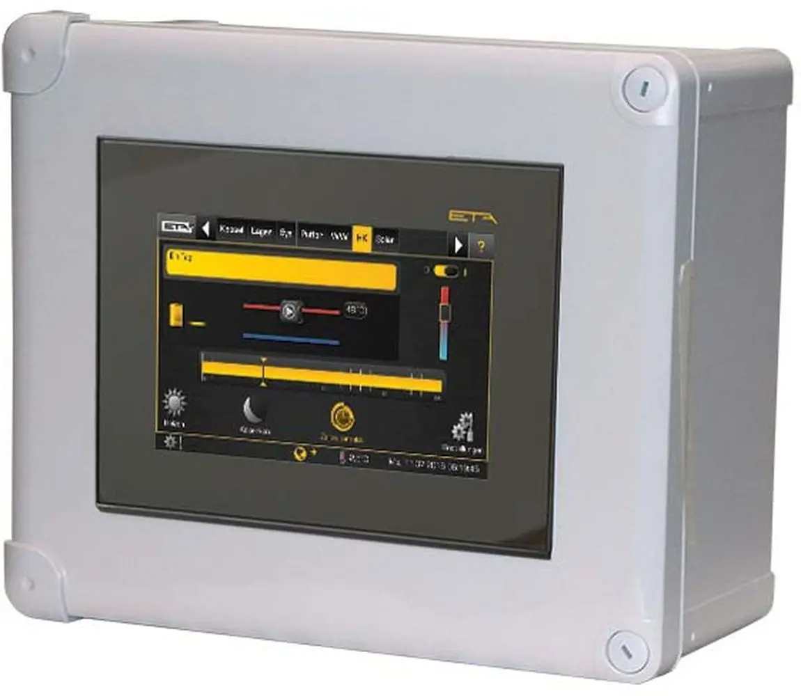 ETA Heizkreisreg. für 2 weitere Mischerkreise T2-BT im Wandgehäuse, mit integrierter Touch Bedienein-19118-01 ETA Heizkreisreg. für 2 weitere Mischerkreise T2-BT im Wandgehäuse, mit integrierter Touch Bedienein-19118-01