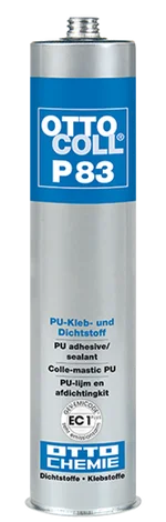 Ottocoll P83 PU-Kleb- und Dichtstoff C02 grau, a 310 ml-P83-20-C02