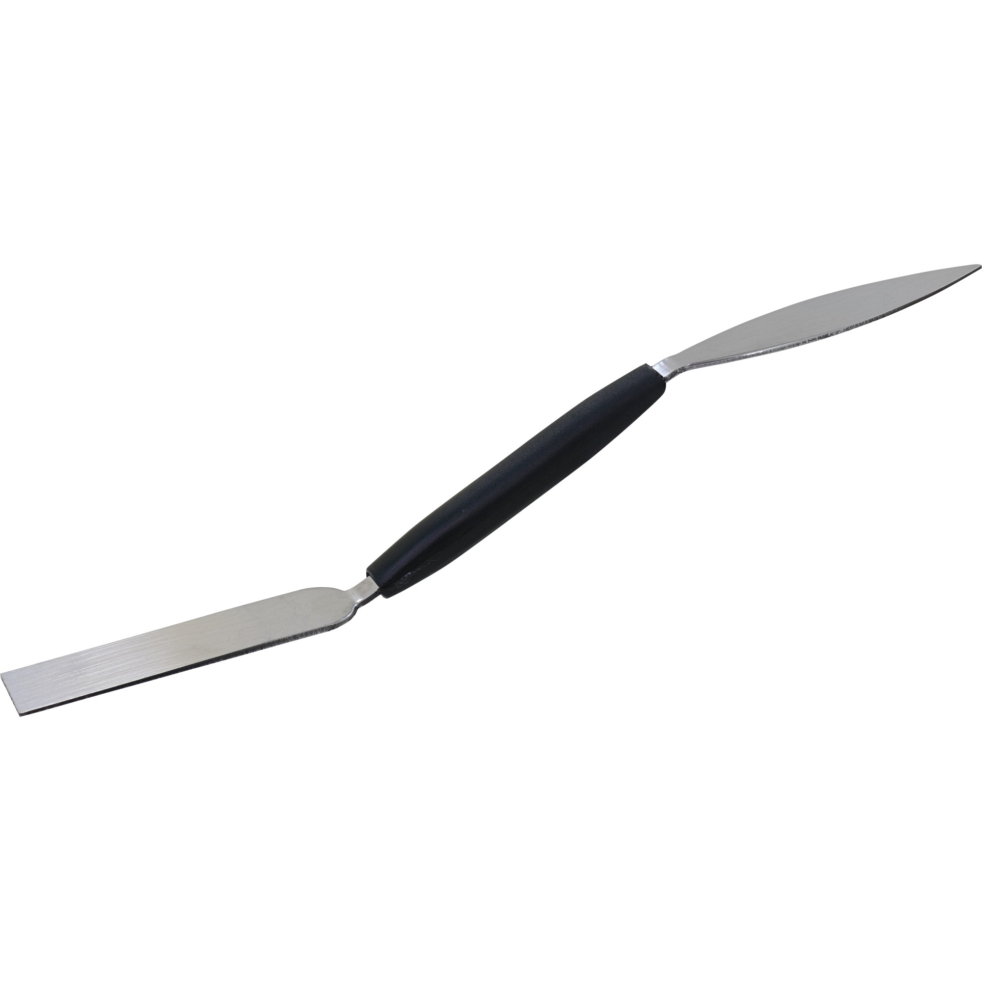 spachtel, küchenwerkzeug, metal, griffschwarz, kanten-spachtel,