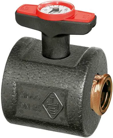 IMI Pumpen-Kugelhahn Globo P-S Rp 1x1", Rotguss, mit Schwerkraftbremse