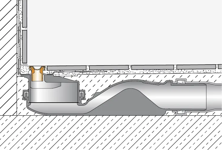 Schlüter - Kerdi-Line-Vario Cove D9 Edelstahl gebürstet, 120 cm, H=7 mm-KLVRD9EB120
