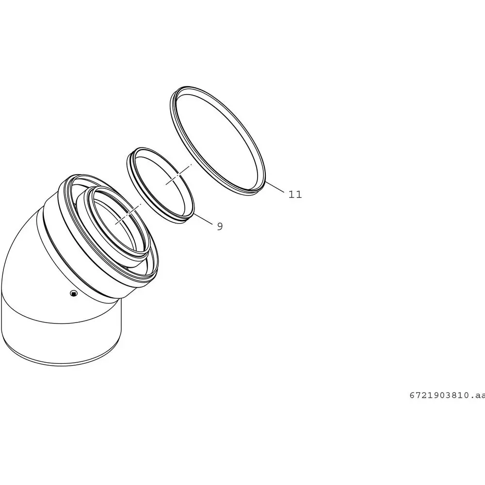 BOSCH Bogen FC-CE80-45, Ø 80/125 mm, 45°, konzentrisch-7738112593