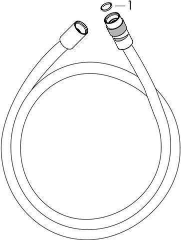 hansgrohe Brauseschlauch Axor 1250mm, mit Volumenkontrolle, chrom-28127000
