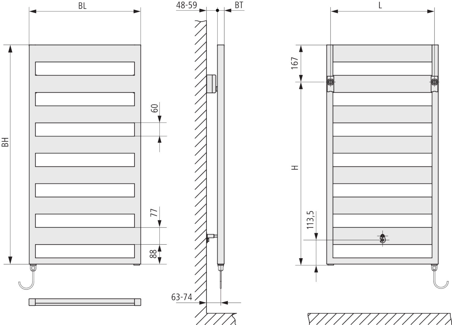 Schubladenschrank, Schubladen, Metall, Türlos, Höhe-variabel, 