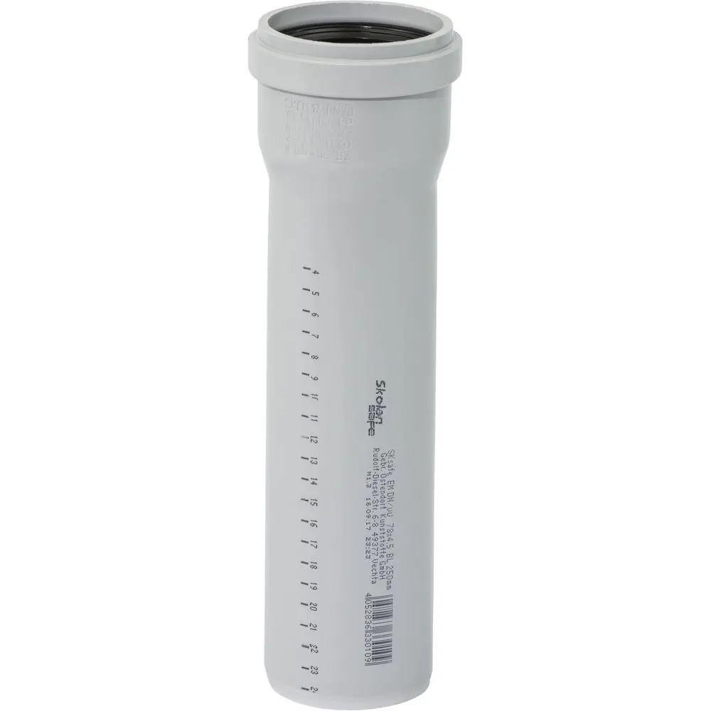 Ostendorf SKOLANsafe-Rohr EM DN/OD 78, 250mm, mit Muffe-333010