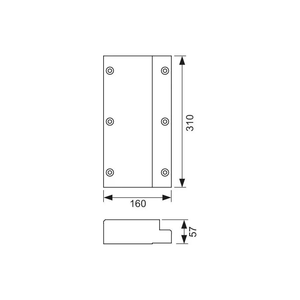TECE Holzplattenset TECEprofil zur Aufnahme von Stützklappgriffen-9042008 TECE Holzplattenset TECEprofil zur Aufnahme von Stützklappgriffen-9042008
