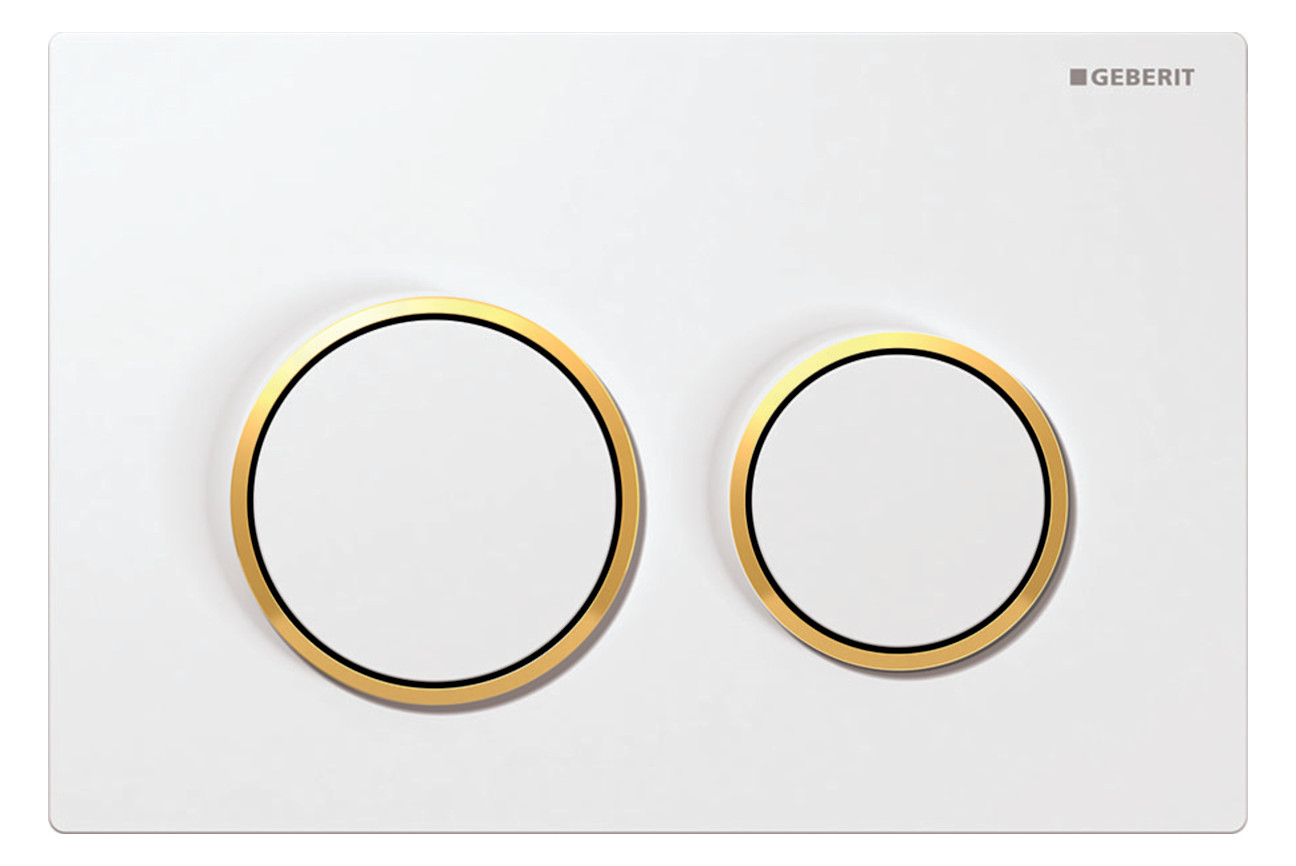 Geberit Betätigungsplatte Omega20: weiß, hochglanz-verchromt 115.085.KJ.1-115085KK1