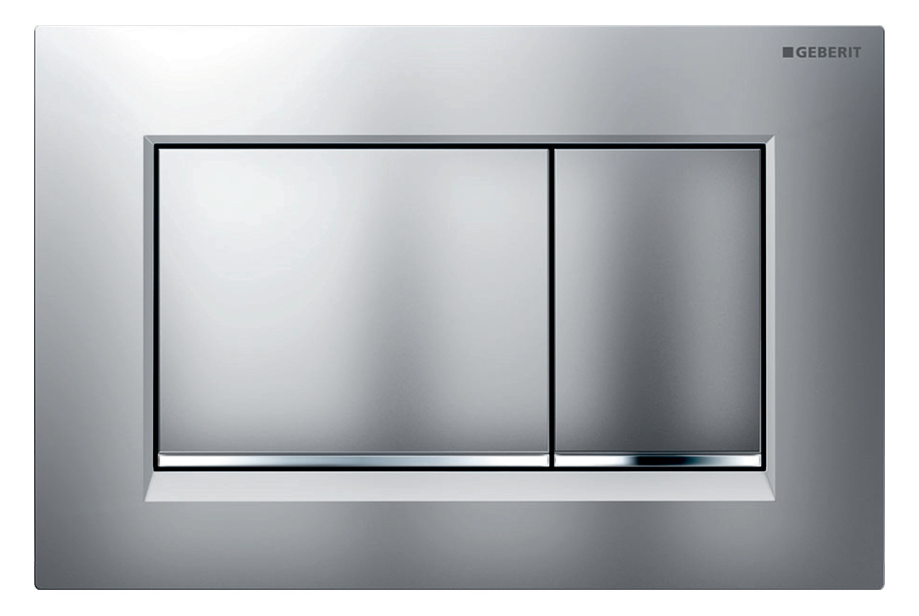 Geberit Betätigungsplatte Sigma30, easy-to-clean-beschichtet, mattchrom-lackiert, hochglanz-verchromt 115.883.JQ.1-115883JQ1
