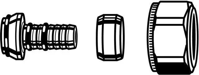 IMI Klemmverschraubung 16x2mm, G 3/4 AG, Messing vernickelt, für Verbundrohr-1331-16.351 IMI Klemmverschraubung 16x2mm, G 3/4 AG, Messing vernickelt, für Verbundrohr-1331-16.351
