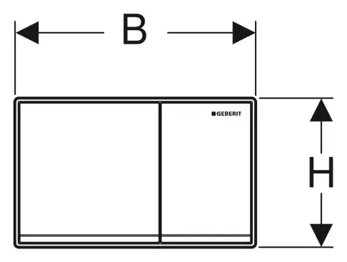 Geberit Betätigungsplatte Omega60, flächenbündig: verchromt, gebürstet, easy-to-clean-beschichtet, h-115081GH1