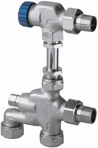 IMI E-Z-Verteiler Heimeier DN 15, Rotguss vernickelt