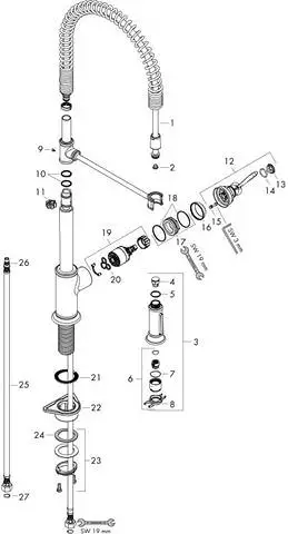 Hansgrohe Spültisch-Einhebelmischer Axor Montreux Semi-Pro-16582800