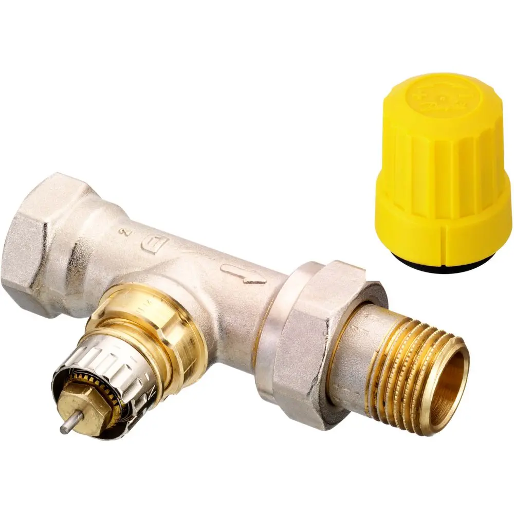 Danfoss Ventilgehäuse RA-UN 15, R 1/2", Durchgang, matt vernickelt -013G3004