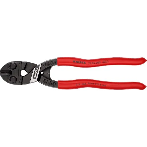 Triuso Kompakt-Bolzenschneider Knipex Schneidenhärte ca. 64 HRC, Kunststoffgriff, 200 mm, bis Ø 5,2 mm-7101200