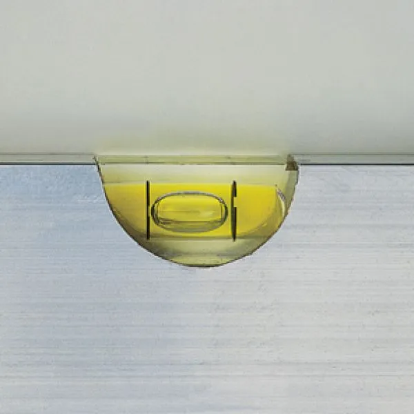 Triuso Alu-Winkel aus Richtlattenprofil 100 x 18 mm, mit 1 Libelle, verzugsfrei und verwindungsstabil, 800 x 800 mm-80LW1L