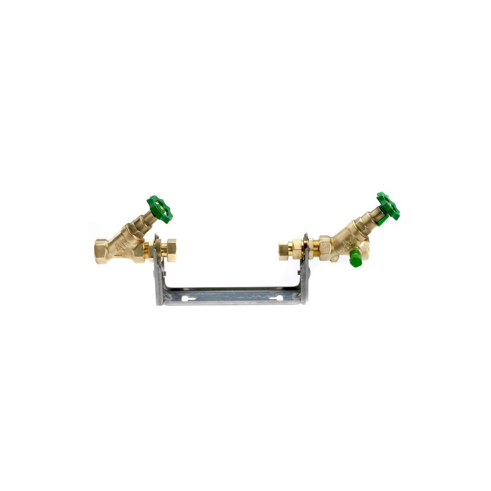 Bender Wasserzähler-Einbaugarnitur QN 2,5, 1" x 1", waagerecht, Bügel verstellbar, Edelstahl -5100250