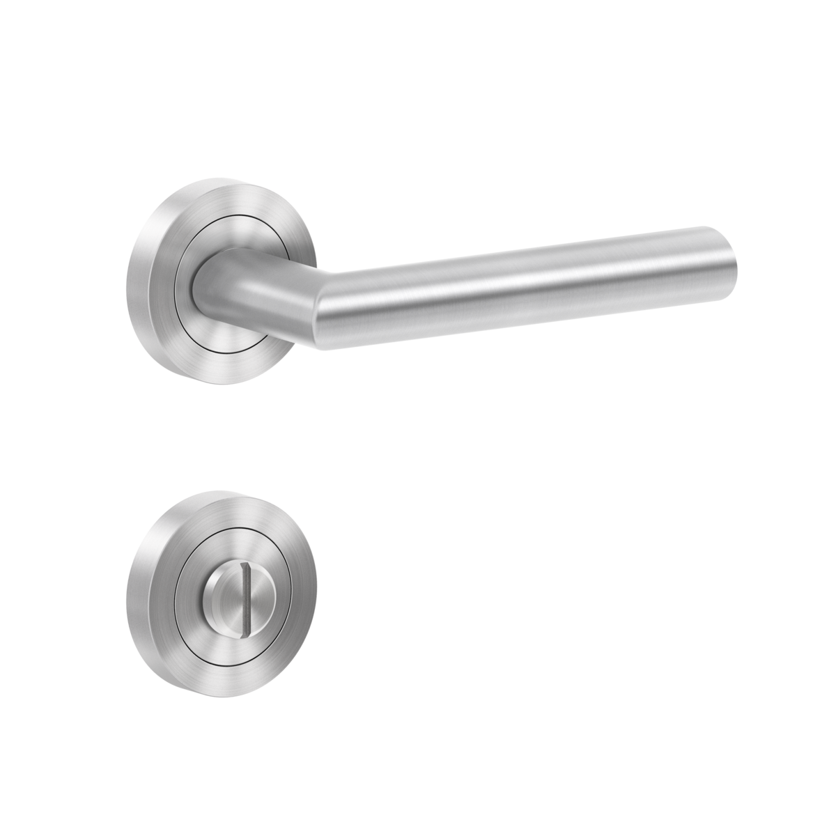 Türdriegel, Türgriff, Rundrosette, Edelstahl, Schlossrosette,