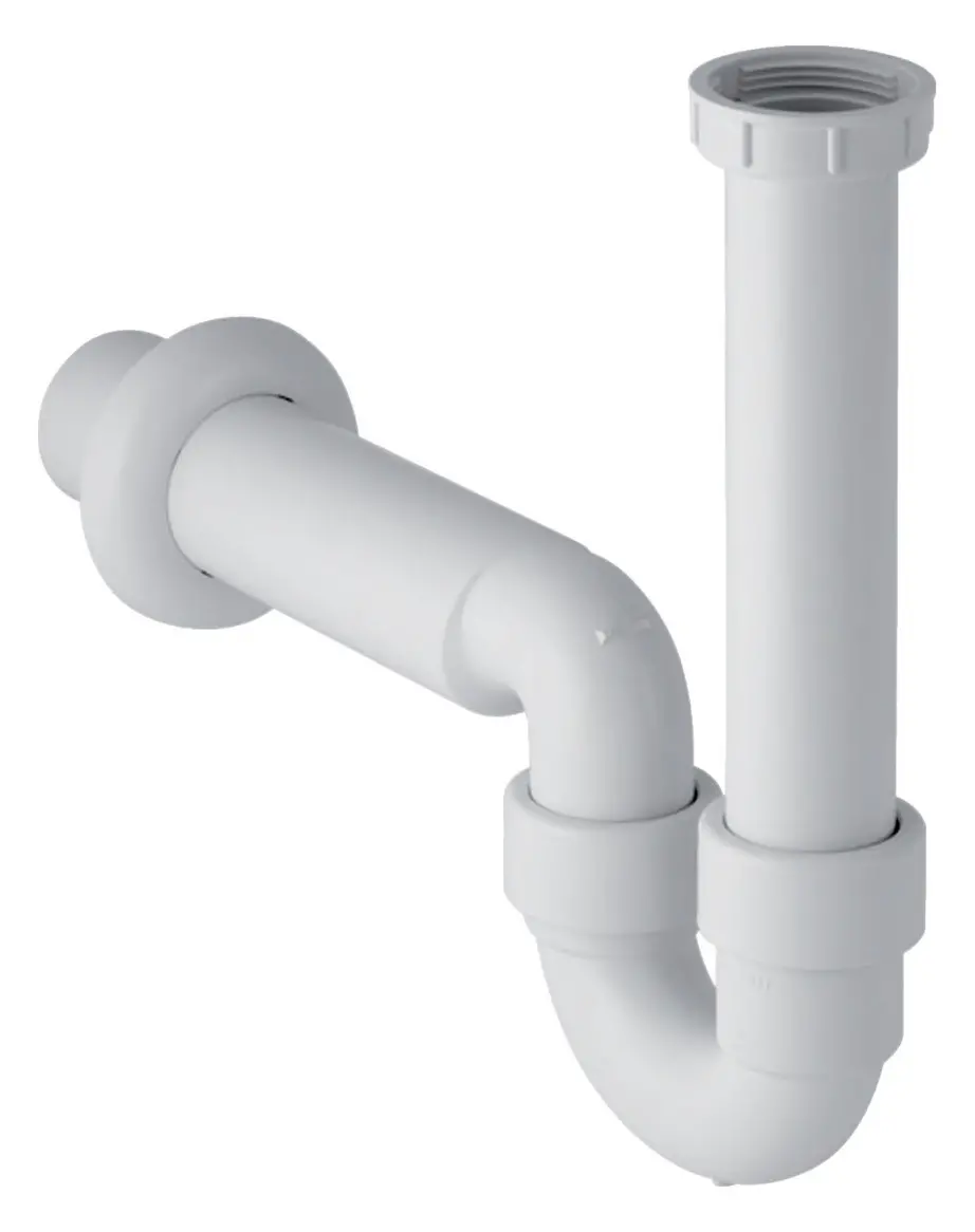 Geberit Rohrbogengeruchsverschluss für Spülbecken, Abgang horizontal: d=50mm, G=1 1/2", weiß-alpin 1 -152741111