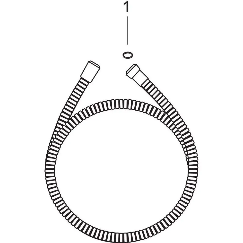 Hansgrohe Brauseschlauch Metaflex 125 cm, chrom, mit Spiralwicklung-28262000