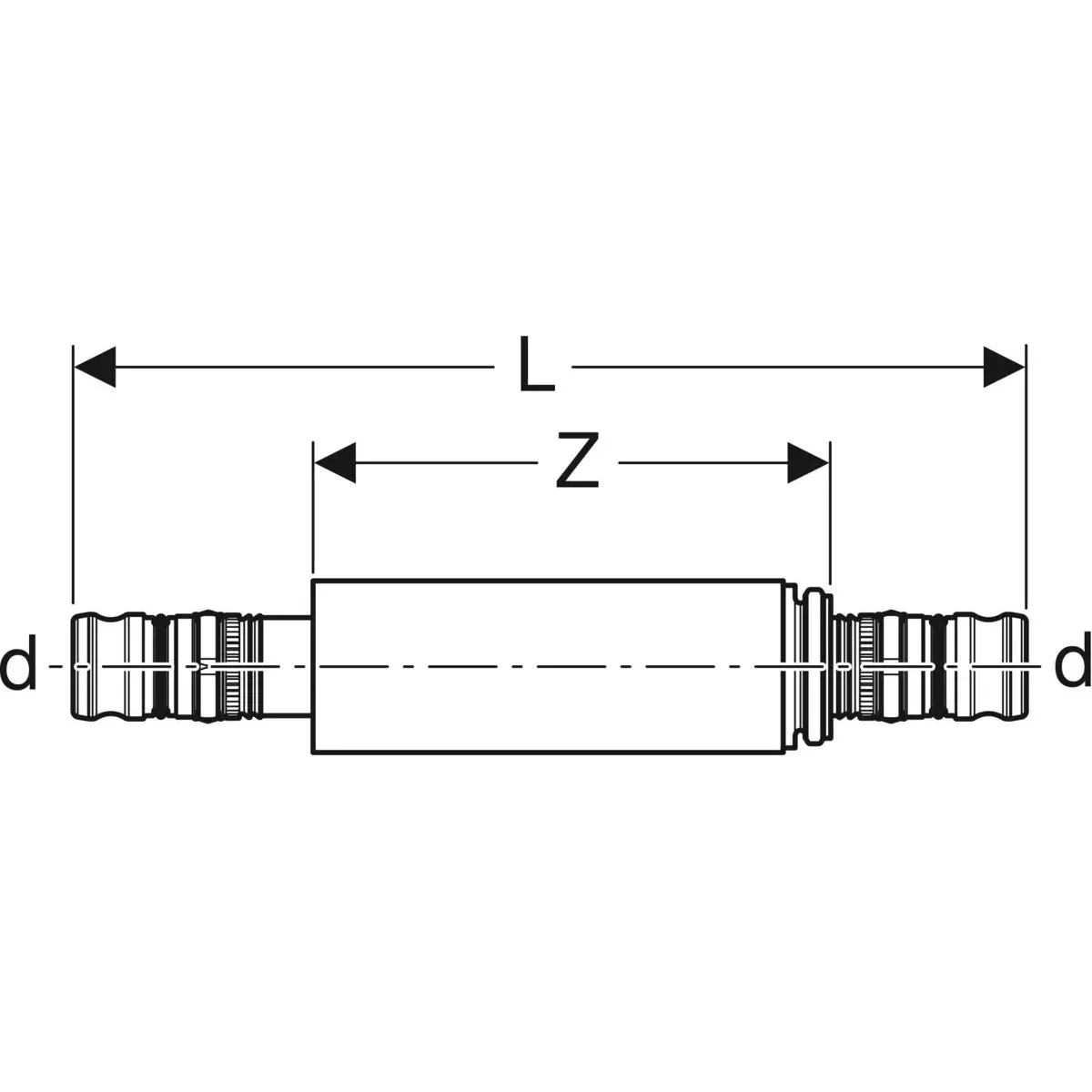 Geberit Langkupplung Mepla-602575005