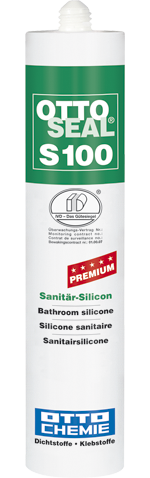 Ottoseal Premium Sanitär Silikon S100, weiss, a` 300 ml-S100-03-C01