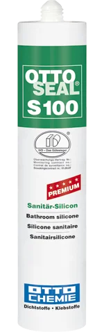 Ottoseal Premium Sanitär Silikon S100, weiss, a` 300 ml-S100-03-C01