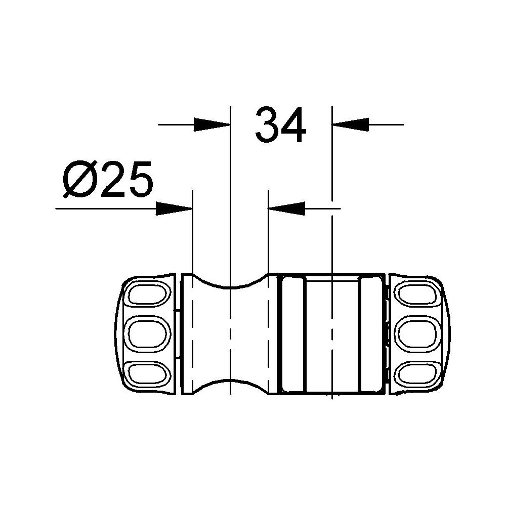 GROHE Gleitelement für Brausestangen d=25mm, chrom-07659000