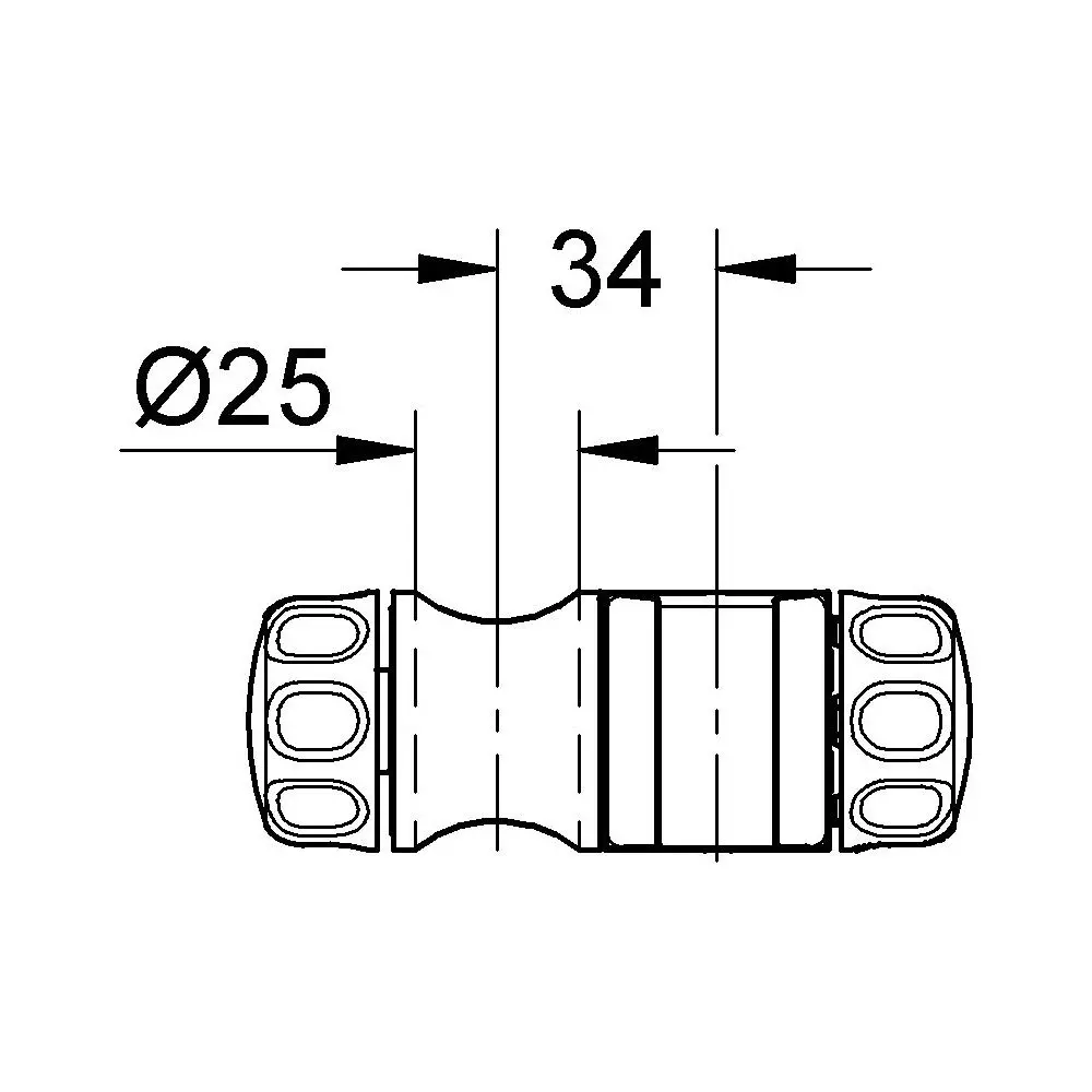 GROHE Gleitelement für Brausestangen d=25mm, chrom-07659000