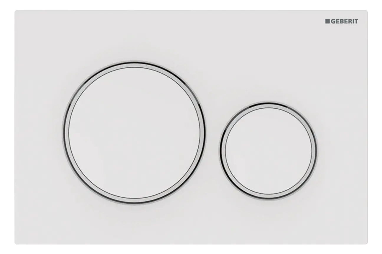 Geberit Betätigungsplatte Sigma20 weiß/weiß matt 115.882.11.1-115882111