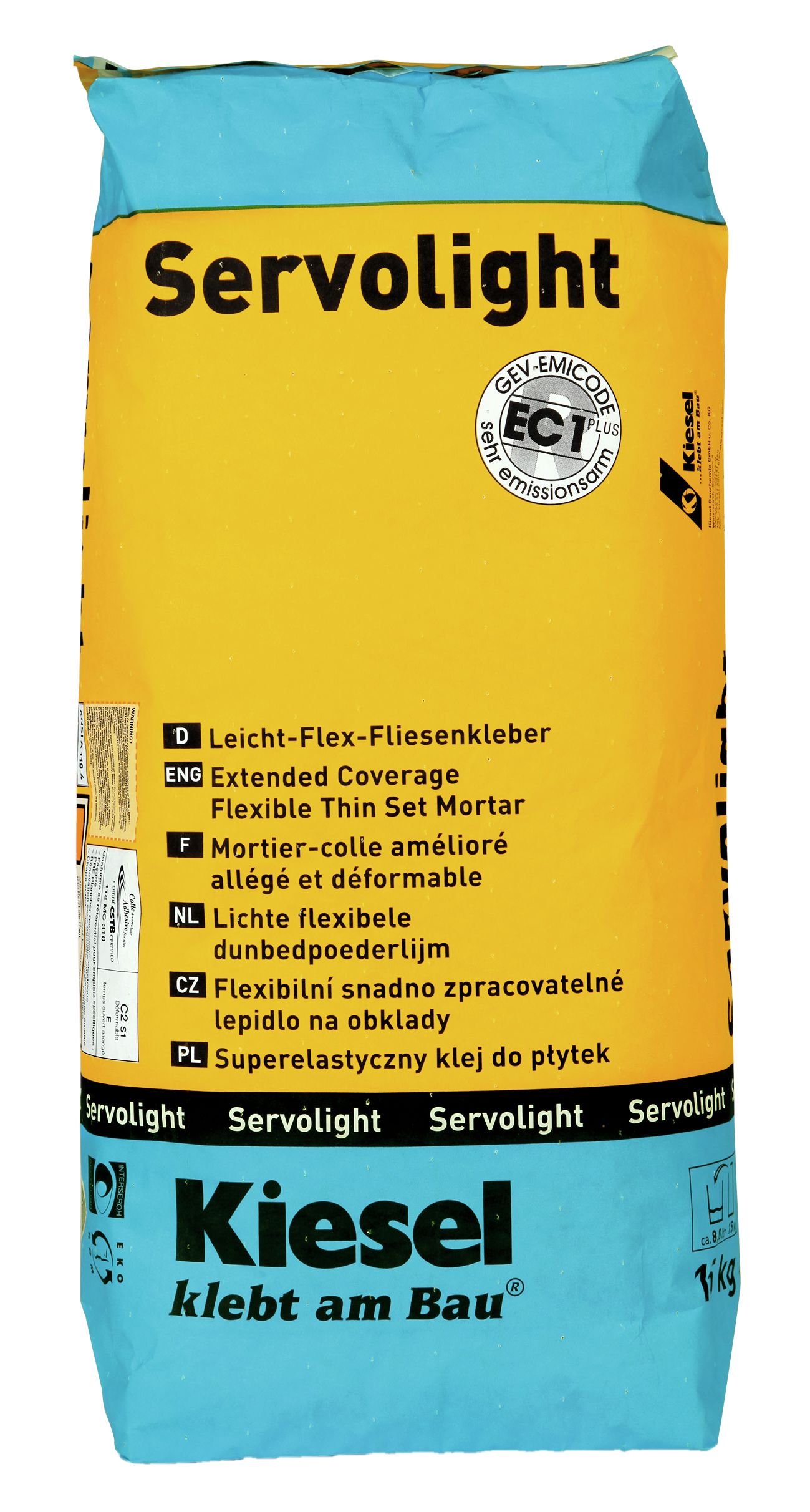 Kiesel Flex-Fliesenkleber Servolight S1 SuperTec, für XL-Fliesen, 15 kg-13096