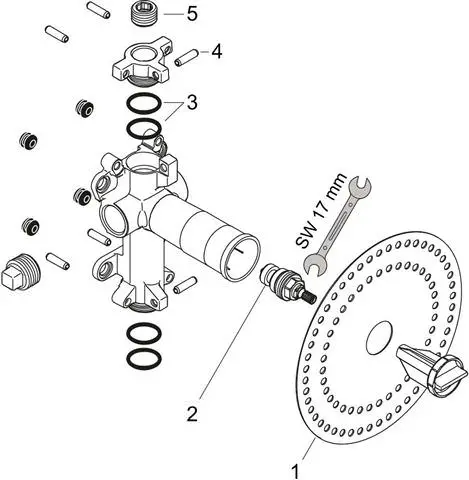 hansgrohe Grundset Axor Starck Absperrventil, DN 15-10971180