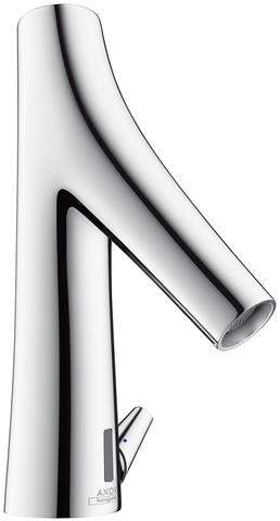 hansgrohe Waschtisch-Armatur Axor Starck Organic chrom, Elektronik, mit Temperaturregulierung, Batte-12171000
