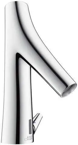 hansgrohe Waschtisch-Armatur Axor Starck Organic chrom, Elektronik, mit Temperaturregulierung, Batte-12171000