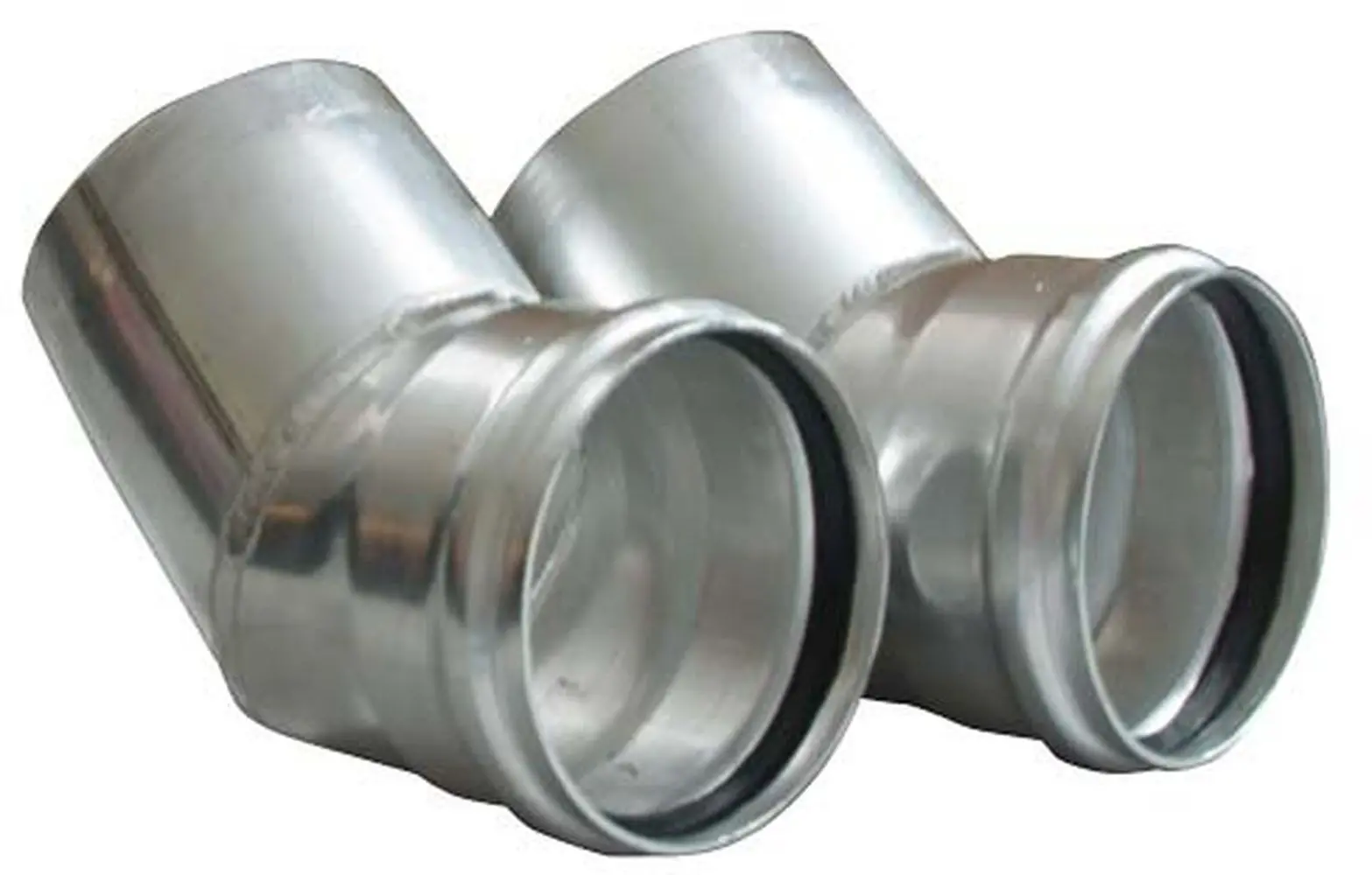 ETA Verlängerungsbogen 45° f Pelletseinblasstutzen Alu Bogen 100x2mm mit integrierter Muffe inkl. Di-12208-03